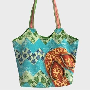 Sun N Sand Colorful Beach Tote Paul Brent Embellished Sandal - Small mark